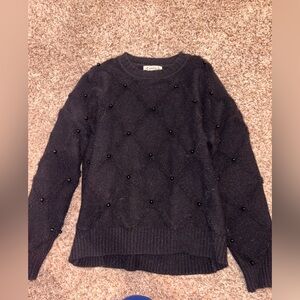 Nannette Black Sweater with Bead Details